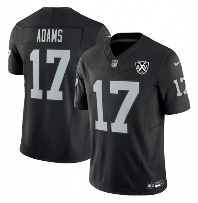 Men's Las Vegas Raiders #17 Davante Adams Black 2024 F.U.S.E 65th Anniversary Vapor Stitched Football Jersey