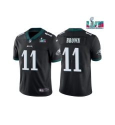 Men's Philadelphia Eagles #11 A.J. Brown Black Super Bowl LVII Vapor Untouchable Limited Stitched Jersey