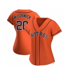 Women's Houston Astros #20 Chas McCormick Orange Stitched MLB Cool Base Nike Jersey