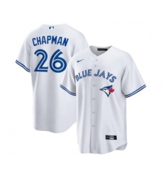 Men's Toronto Blue Jays #26 Matt Chapman White Cool Base Stitched Jersey