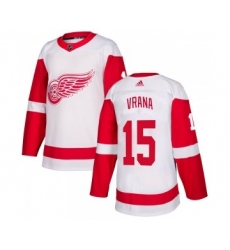 Men's Detroit Red Wings #15 Jakub Vrana Adidas Authentic White Jersey