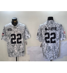 Men's Kansas City Chiefs #22 Trent McDuffie Arctic Camo 2024 FUSE Salute to Service Limited Stitched Jersey