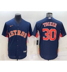 Men's Houston Astros #30 Kyle Tucker Navy Blue Stitched MLB Cool Base Nike Jersey