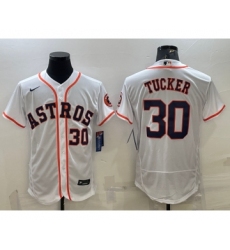 Men's Houston Astros #30 Kyle Tucker White Stitched MLB Flex Base Nike Jersey