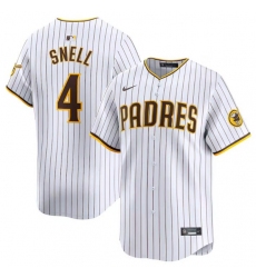 Men's San Diego Padres #4 Blake Snell White 2024 Home Limited Baseball Stitched Jersey