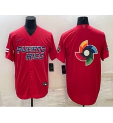 Men's Puerto Rico Baseball 2023 Red World Baseball Big Logo With Classic Stitched Jerseys