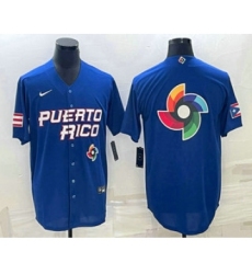 Men's Puerto Rico Baseball 2023 Royal World Big Logo Classic Stitched Jersey