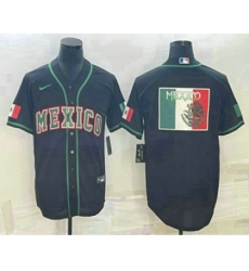 Men's Mexico Baseball 2023 Black World Big Logo Classic Stitched Jerseys