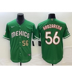 Men's Mexico Baseball #56 Randy Arozarena Number 2023 Green World Classic Stitched Jersey1