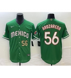 Men's Mexico Baseball #56 Randy Arozarena Number 2023 Green World Classic Stitched Jersey4