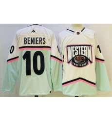 Men's Seattle Kraken #10 Matty Beniers 2023 White All-Star Game Stitched Jersey