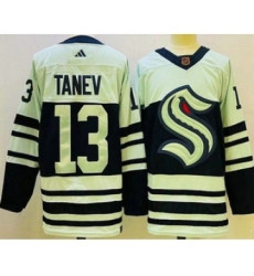 Men's Seattle Kraken #13 Brandon Tanev Light Green 2022 Reverse Retro Authentic Jersey