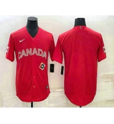 Men's Canada Baseball Blank 2023 Red World Classic Stitched Jersey