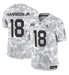 Men's Arizona Cardinals #18 Marvin Harrison Jr. 2024 F.U.S.E. Arctic Camo Salute to Service Limited Football Stitched Jersey