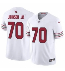 Youth Arizona Cardinals #70 Paris Johnson White 2024 F U S E Vapor Untouchable Limited Stitched