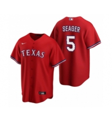 Men's Texas Rangers #5 Corey Seager Red Cool Base Stitched Baseball Jersey