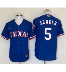 Men's Texas Rangers #5 Corey Seager Royal Cool Base Stitched Baseball Jersey