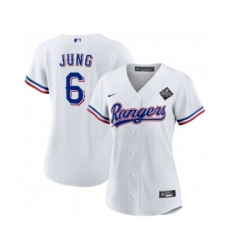 Women's Texas Rangers #6 Josh Jung White 2023 World Series Stitched Baseball Jersey