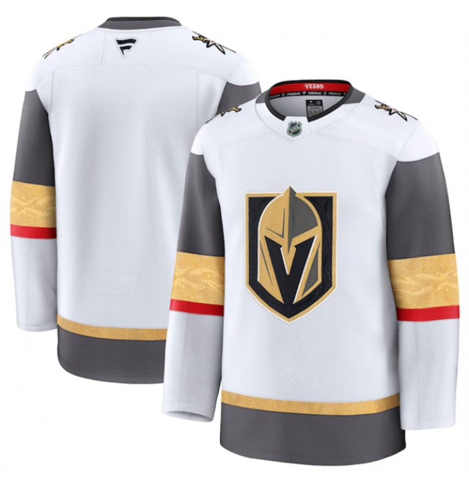 Men's Vegas Golden Knights Blank White 2024-25 Home Stitched Hockey Jersey