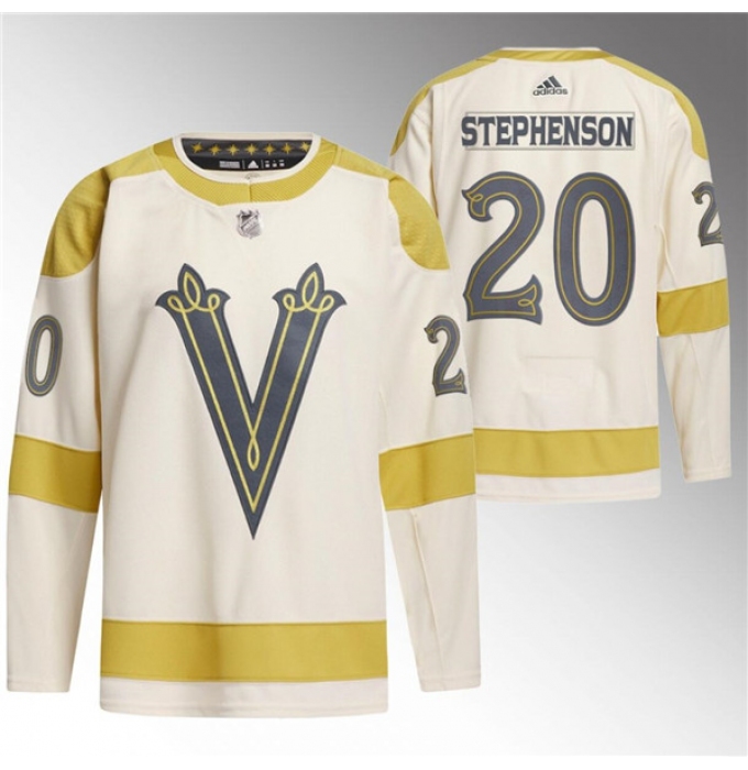 Men's Vegas Golden Knights #20 Chandler Stephenson Cream 2024 Winter Classic Breakaway Stitched Jersey