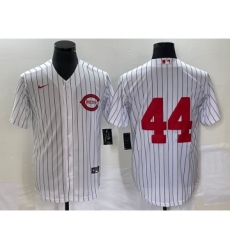 Men's Cincinnati Reds #44 Elly De La Cruz White Field of Dreams Cool Base Stitched Baseball Jersey