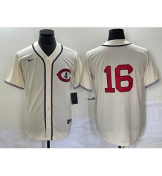 Men's Chicago Cubs #16 Patrick Wisdom 2022 Cream Field of Dreams Cool Base Stitched Baseball Jersey