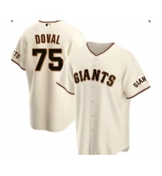 Men's San Francisco Giants #75 Camilo Doval Cream Home Nike Jersey