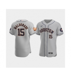 Men's Houston Astros #15 Martín Maldonado Gray 60th Anniversary Flex Base Stitched Baseball Jersey