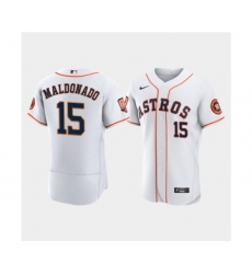 Men's Houston Astros #15 Martín Maldonado White 60th Anniversary Flex Base Stitched Baseball Jersey