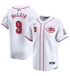 Men's Cincinnati Reds #9 Matt McLain White Home Limited Baseball Stitched Jersey