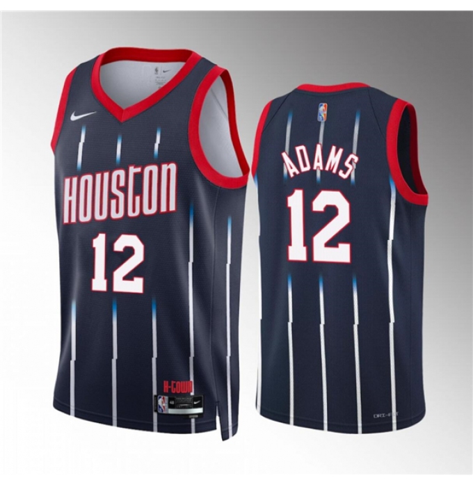 Men's Houston Rockets #12 Steven Adams Navy Classic Edition Stitched Jersey