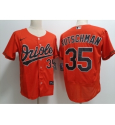 Men's Baltimore Orioles #35 Adley Rutschman Orange Stitched Flex Base Nike Jersey