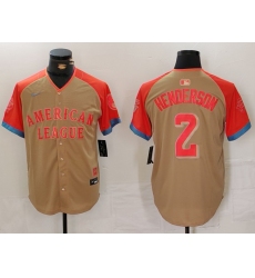 Men's Baltimore Orioles #2 Gunnar Henderson Number Cream 2024 All Star Limited Stitched Jersey