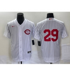 Men's Nike Cincinnati Reds #29 TJ Friedl White Field of Dreams Stitched Baseball Jersey