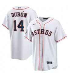 Men's Houston Astros #14 Mauricio Dubón Nike White Home Replica Player Jersey