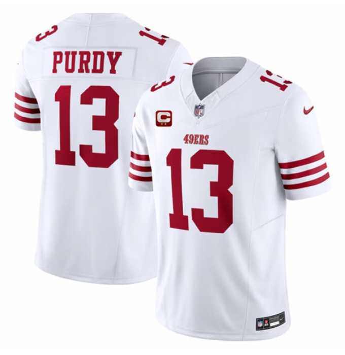 Men's San Francisco 49ers #13 Brock Purdy White 2024 F.U.S.E. With 2-Star C Vapor Untouchable Limited Football Stitched Jersey