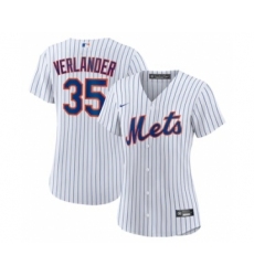 Women's New York Mets #35 Justin Verlander White Stitched MLB Cool Base Nike Jersey