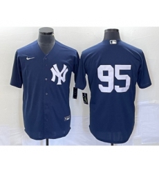 Men's Nike New York Yankees #95 Oswaldo Cabrera Navy Blue Cool Base Stitched Baseball Jersey