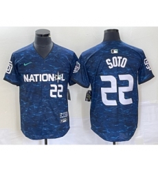 Men's Nike San Diego Padres #22 Juan Soto Royal 2023 All Star Cool Base Stitched Baseball Jersey