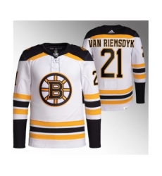 Men's Boston Bruins #21 James van Riemsdyk White Stitched Jersey