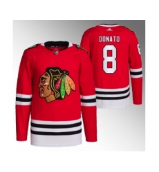 Men's Chicago Blackhawks #8 Ryan Donato Red Stitched Hockey Jersey