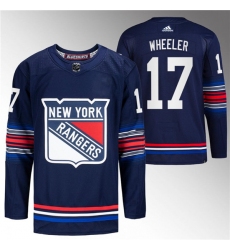 Men's New York Rangers #17 Blake Wheeler Navy Stitched Jersey