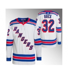 Men's New York Rangers #32 Jonathan Quick White Stitched Jersey