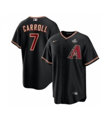 Men's Arizona Diamondbacks #7 Corbin Carroll Black 2023 World Series Cool Base Stitched Baseball Jersey