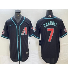 Men's Arizona Diamondbacks #7 Corbin Carroll Black 2024 Stitched Cool Base Nike Jersey