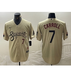 Men's Arizona Diamondbacks #7 Corbin Carroll Number 2021 Gold City Connect Cool Base Stitched Jerseys