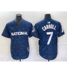 Men's Arizona Diamondbacks #7 Corbin Carroll Royal 2023 All Star Cool Base Stitched Baseball Jersey