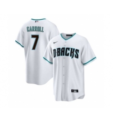 Men's Arizona Diamondbacks #7 Corbin Carroll White Cool Base Stitched Baseball Jerseys