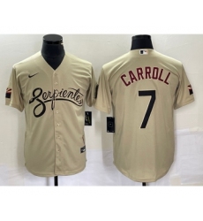 Men's Nike Arizona Diamondbacks #7 Corbin Carroll 2021 Gold City Connect Cool Base Stitched Jersey