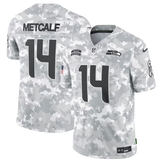 Men's Seattle Seahawks 14 DK Metcalf 2024 Arctic Camo Salute To